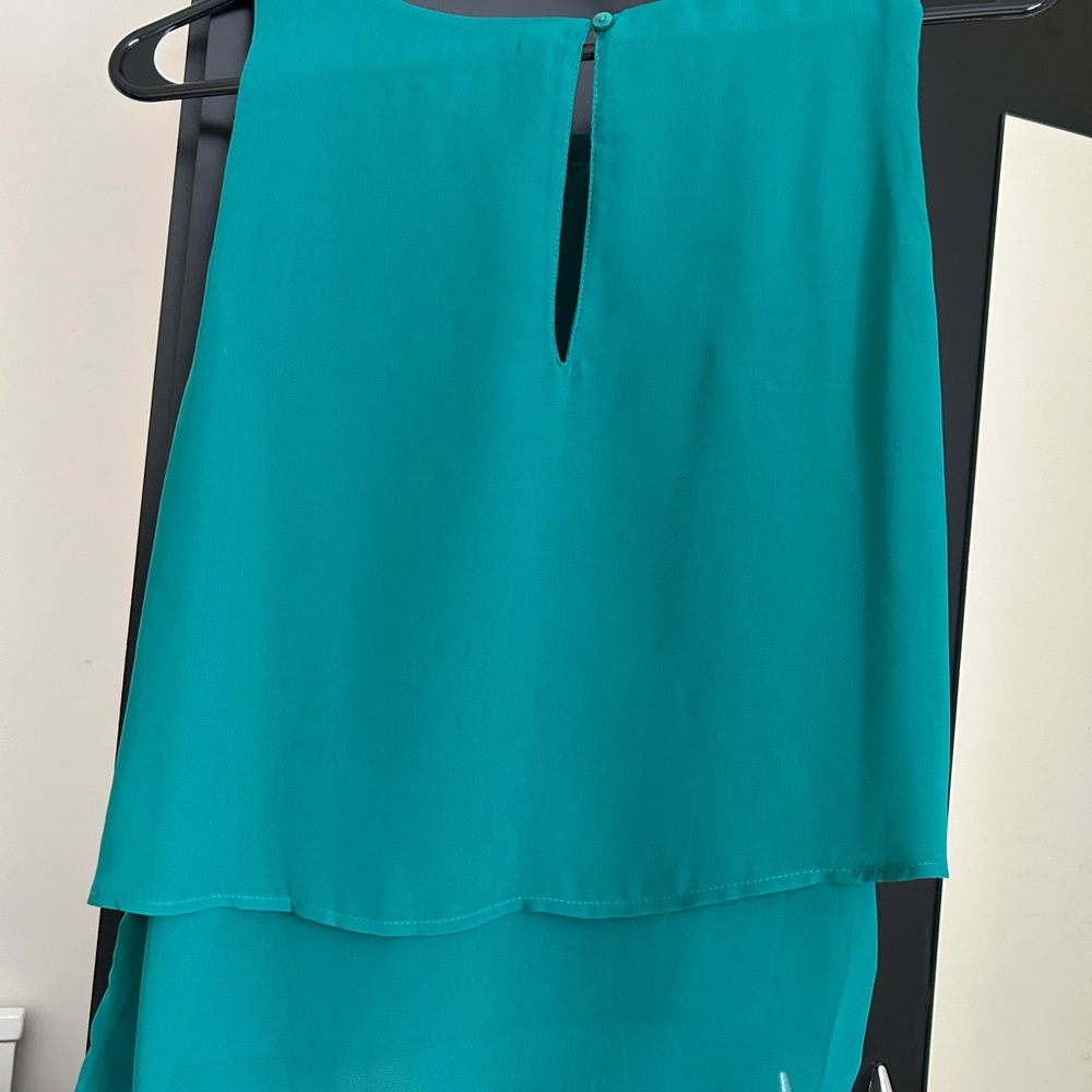 Elegant Teal Layered Skirt